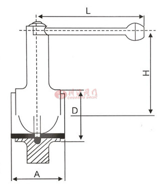 氣動(dòng)衛(wèi)生級(jí)對(duì)夾蝶閥結(jié)構(gòu)圖
