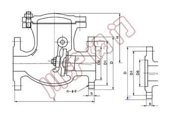 旋啟式止回閥結構圖